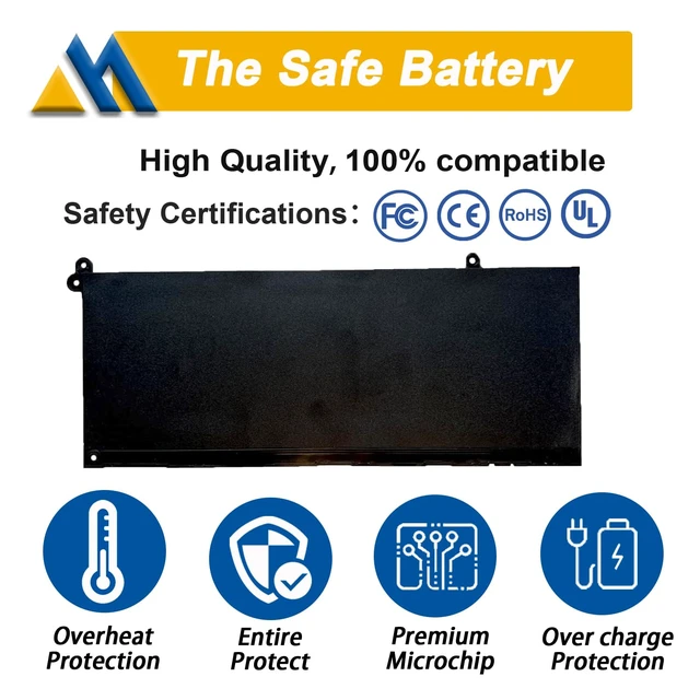 Alt view image 5 of 7 - 41Wh G91J0 Replacement Laptop Battery for Dell Latitude 3520 3420 3320 3330 Inspiron 3511 3515 3525 3530 5310 5410 5418 5510 5515 5518 14 Plus 7420 7415 2-in-1 Vostro 5620 5625 11.25V 3467mAh