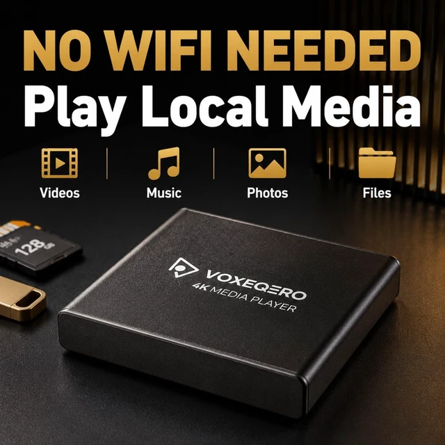 Alt view image 3 of 7 - 4K Media Player for TV, USB SD Playback, HDMI AV Output, Auto Resume H.265 HEVC Support, Auto Play, Video & Music Resume, MKV MP4 Playback, Digital Signage Player