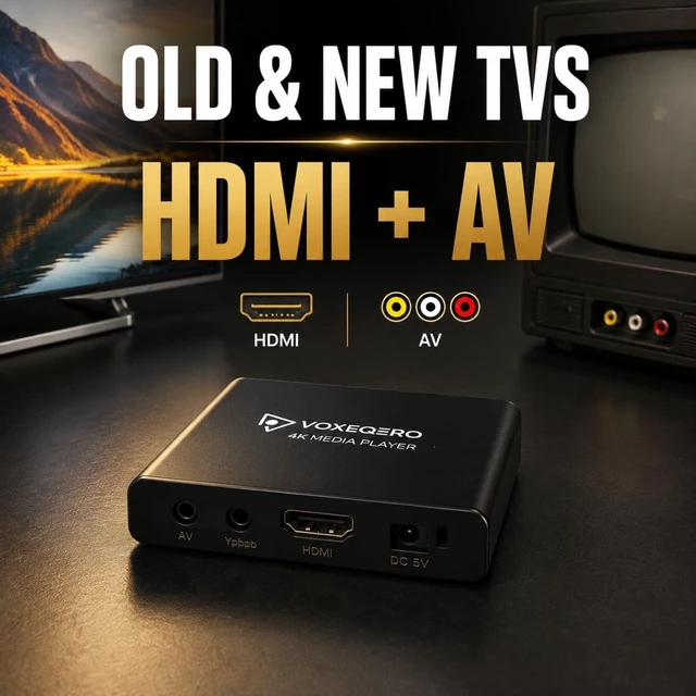 Alt view image 6 of 7 - 4K Media Player for TV, USB SD Playback, HDMI AV Output, Auto Resume H.265 HEVC Support, Auto Play, Video & Music Resume, MKV MP4 Playback, Digital Signage Player
