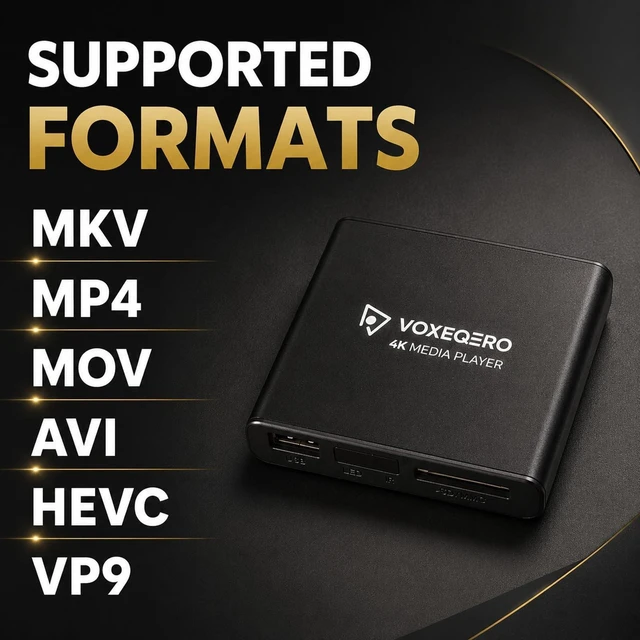 Alt view image 7 of 7 - 4K Media Player for TV, USB SD Playback, HDMI AV Output, Auto Resume H.265 HEVC Support, Auto Play, Video & Music Resume, MKV MP4 Playback, Digital Signage Player