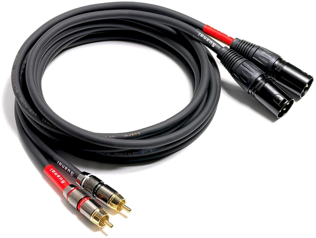 Main image of WJSTN RCA to XLR Cable, XLR Male to RCA Male Cable, HiFi Audio Cable, 4N OFC 20AWG Shielded Twisted Pair Oxygen-Free Copper Braid Conductors, 2Pack (6Feet)
