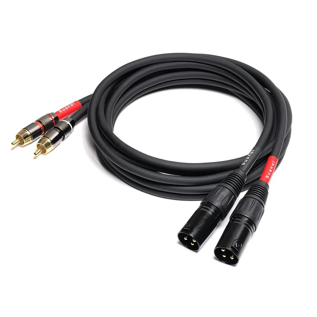 Alt view image 2 of 6 - WJSTN RCA to XLR Cable, XLR Male to RCA Male Cable, HiFi Audio Cable, 4N OFC 20AWG Shielded Twisted Pair Oxygen-Free Copper Braid Conductors, 2Pack (6Feet)