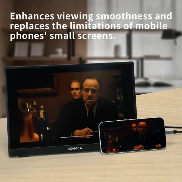 Alt view image 3 of 7 - Portable Touchscreen Monitor, 14 Inch, 1080P IPS Display, Zero Frame, USB-C and HDMI, for Laptop, PC, Mac, PS, Xbox, Nintendo Switch