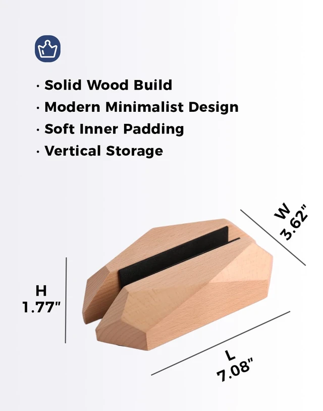 Alt view image 7 of 7 - Adjustable Vertical Laptop Stand, MacBook Holder Wood Stand, Wooden Laptop Stand, Vertical Laptop Holder for Desk, Width Adjustable Dock Fits All MacBook/Surface Pro