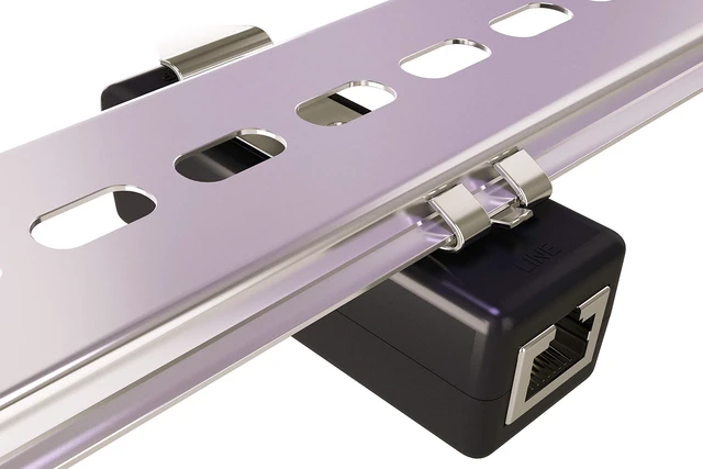 Alt view image 3 of 7 - Ethernet Surge Protector for Rack or DIN Rail Mount - PoE+ Gigabit TP309 (Pack of 4)