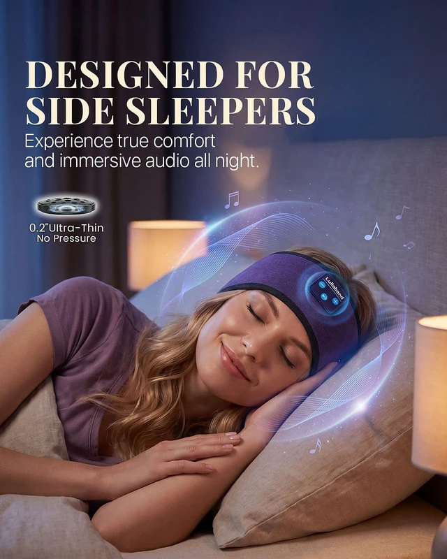 Alt view image 2 of 7 - Sleep Headphones Wireless Sleeping Headphones for Side Sleepers Bluetooth 5.4 Sleep Headband HD HiFi Stereo Speaker 12 Hours of Battery Life for Travel Workout Sports Meditation Yoga Gifts
