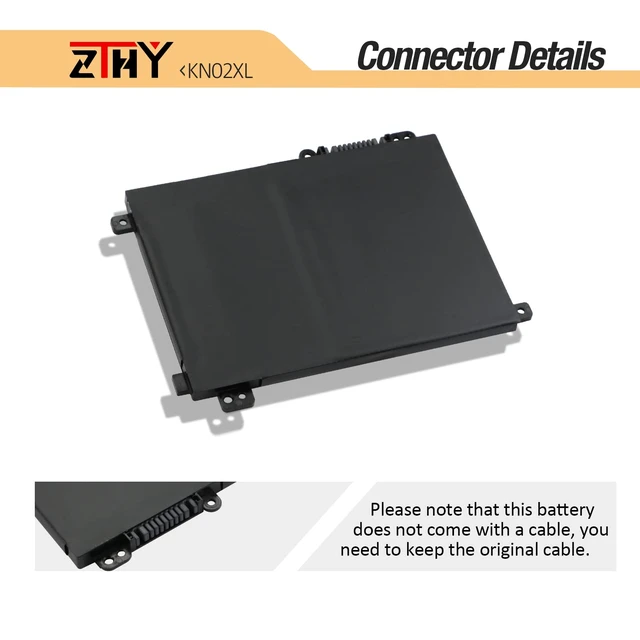 Alt view image 4 of 7 - 37.2Wh KN02XL Laptop Battery Replacement for HP Pavilion x360 11-AD 11M-AD 11m-ad0xx 11m-ad1xx 11m-ad113dx 11m-ad013dx 11-AD010CA 11-AD051NR 11-adxxxTU 916365-421 916365-541 916809-855 TPN-W124