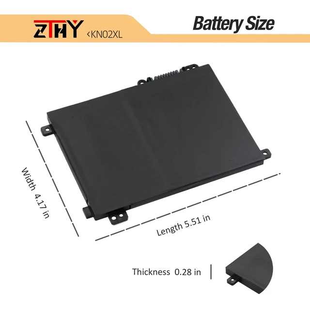 Alt view image 7 of 7 - 37.2Wh KN02XL Laptop Battery Replacement for HP Pavilion x360 11-AD 11M-AD 11m-ad0xx 11m-ad1xx 11m-ad113dx 11m-ad013dx 11-AD010CA 11-AD051NR 11-adxxxTU 916365-421 916365-541 916809-855 TPN-W124