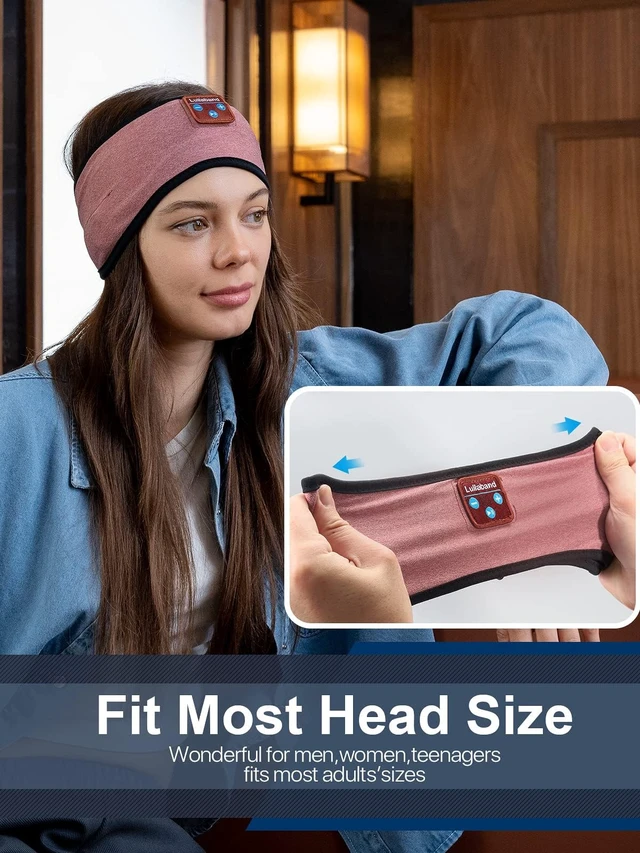 Alt view image 7 of 7 - Bluetooth Headband Headphones Sleep Headphones for Side Sleepers Wireless Bluetooth 5.4 Headband Headphones with HD Stereo Speakers for Running,Yoga,Workout,Ideal Gifts for Men,Women,Teens