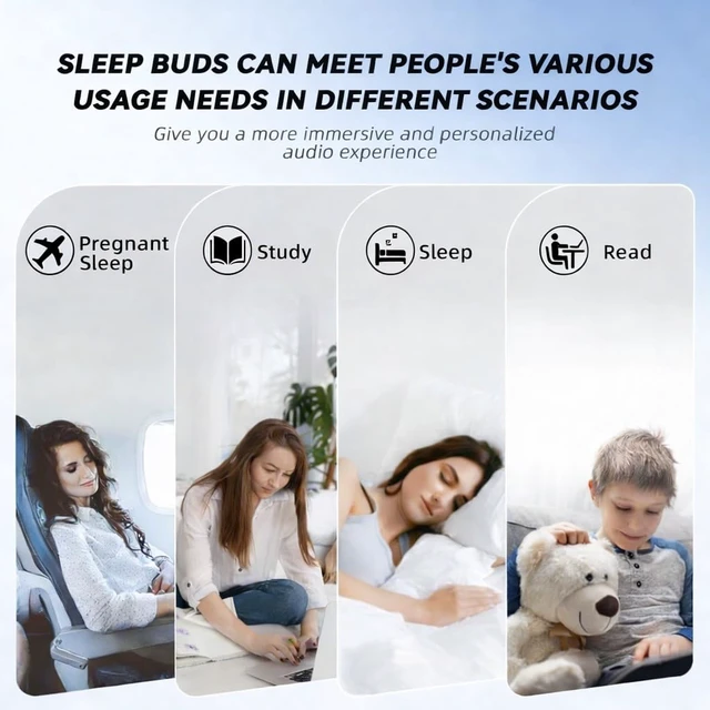 Alt view image 7 of 7 - Mini Invisible Earbuds Wireless Bluetooth, Small Earbuds for Small Ears Canals, Tiny Discreet Sleep Headphones for Side Sleepers, Comfortable Noise Canceling Earphones for Work Gym, Skin