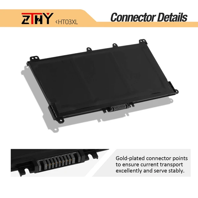 Alt view image 4 of 7 - HT03XL Battery Replacement for HP Pavilion 15-CS 15-CW 15-CU 15-DA 15-DB 15-DW 15-DY 15T-DA 15T-DB 15T-DQ 15-cu1xxx 15-cw1xxx 15-DA0XXX 15-db1xxx 15-dw0xxx 15t-dy100 17-by0xxx 17-ca0xxx 14m-dh0xxx