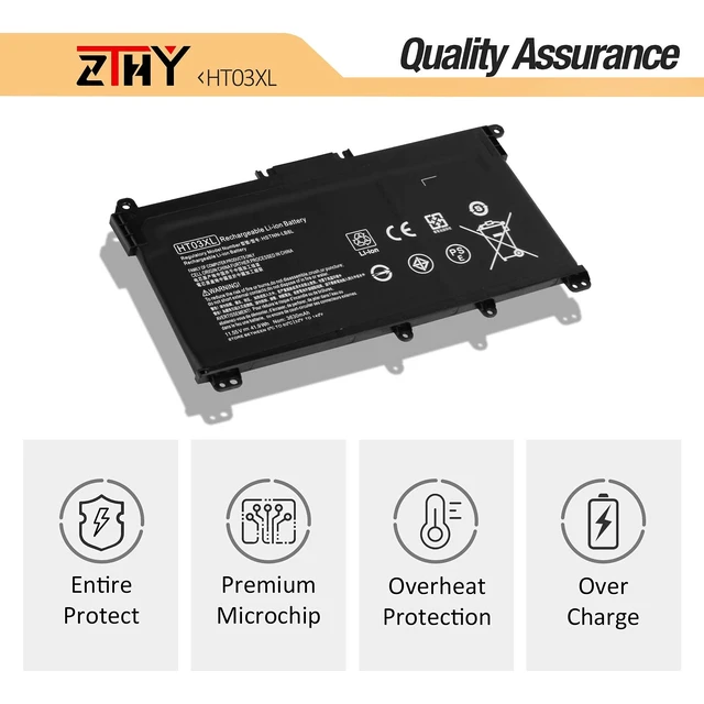 Alt view image 5 of 7 - HT03XL Battery Replacement for HP Pavilion 15-CS 15-CW 15-CU 15-DA 15-DB 15-DW 15-DY 15T-DA 15T-DB 15T-DQ 15-cu1xxx 15-cw1xxx 15-DA0XXX 15-db1xxx 15-dw0xxx 15t-dy100 17-by0xxx 17-ca0xxx 14m-dh0xxx