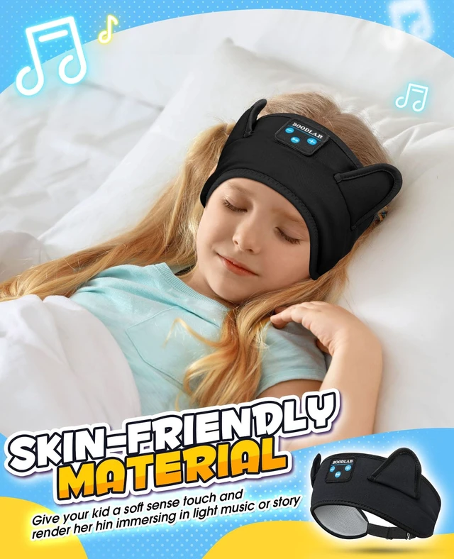Alt view image 5 of 7 - Kids Headphones Headband Toddler, Baby for ipad, Bluetooth Toddler Headphones with Wired Playback 3.5 MM Jack,Airplane Travel Essentials for Boys & Girls