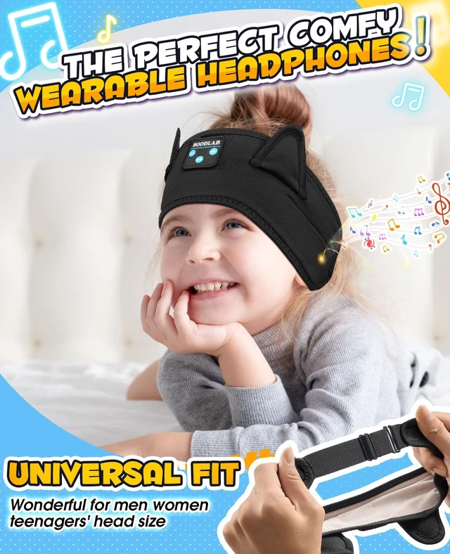 Alt view image 7 of 7 - Kids Headphones Headband Toddler, Baby for ipad, Bluetooth Toddler Headphones with Wired Playback 3.5 MM Jack,Airplane Travel Essentials for Boys & Girls