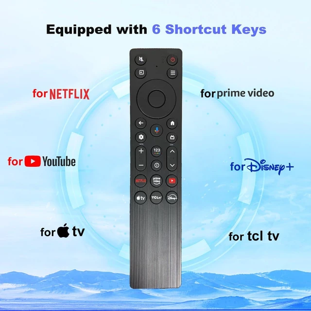 Alt view image 3 of 6 - RC923A FMB1 Voice Remote Control Replacement Compatible for TCL Smart TV QLED QLED Mini Google TV's, Series Q77K QM6KQM5K