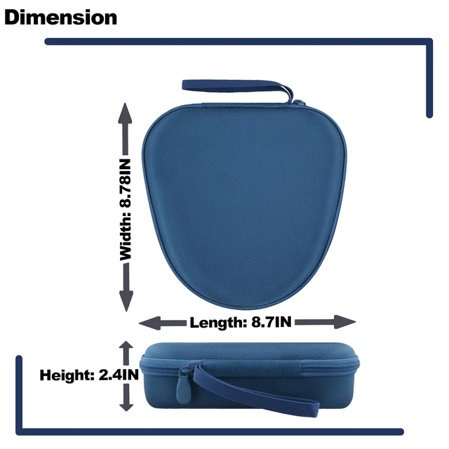 Alt view image 6 of 7 - Hard Case for JBL Tune 720BT 520BT 770NC 670NC 510BT, Dark Blue Travel Case Compatible with JBL Live 770NC 780NC 680NC 670NC Headphones. Hard EVA Shell with Soft Velvet Lining. Case Only