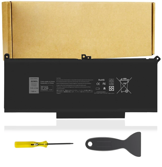Main image of F3YGT Laptop Battery for Dell Latitude 7480 7390 7280 7290 7380 7490 E7280 E7480 E7490 12 7000 13 7000 14 7000 Series F3YGT 2X39G DM3WC 0DM3WC 453-BBCF 451-BBYE