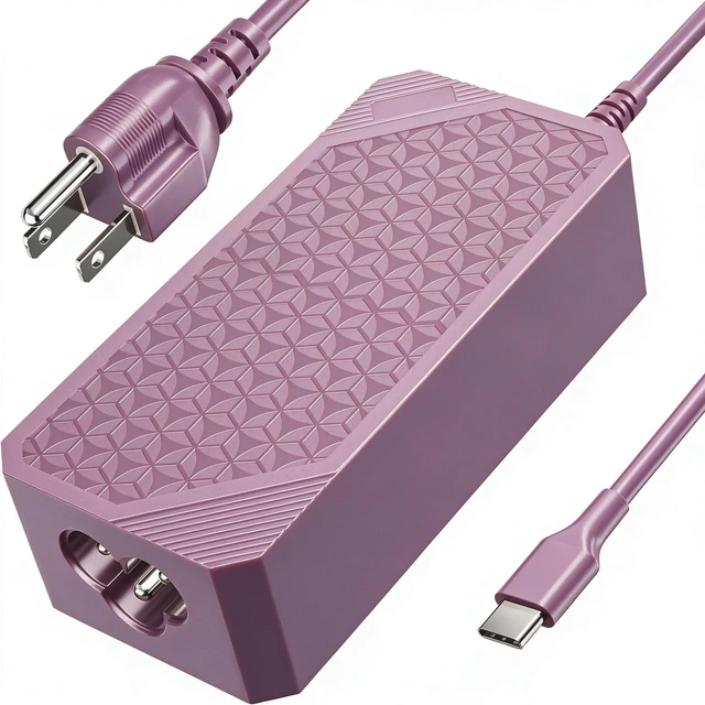 Main image of Universal 65W USB C Laptop Charger Compatible with HP Chromebook, Lenovo for Dell, AcerAsus, Samsung, Google and More Chromebook Type C Power AC Adapter (Purple)