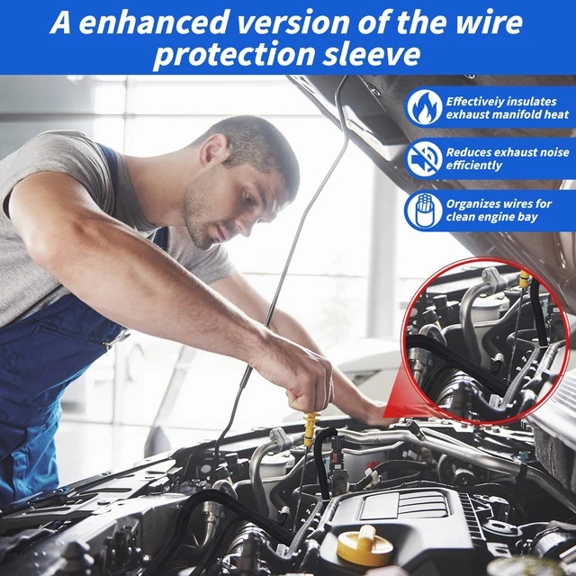 Alt view image 4 of 7 - 30ft - 3/8in Split Braided Sleeve Cable Management, Self-Wrapping Flexible loom tubing protects wires from abrasion and heat. Great for automotive, TV, computer, and home electrical use