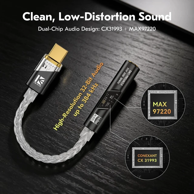 Alt view image 2 of 6 - 2026 Latest USB C DAC Audio Adapter with Headphone Amplifier Factory Direct Good Service Quality USB C to 3.5mm Audio Adapter For iPhone 15, Android, Laptop & Tablet