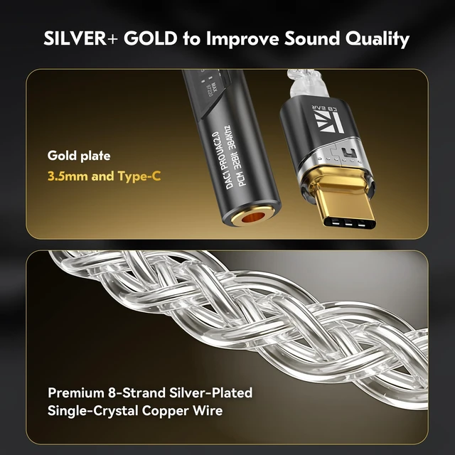 Alt view image 4 of 6 - 2026 Latest USB C DAC Audio Adapter with Headphone Amplifier Factory Direct Good Service Quality USB C to 3.5mm Audio Adapter For iPhone 15, Android, Laptop & Tablet