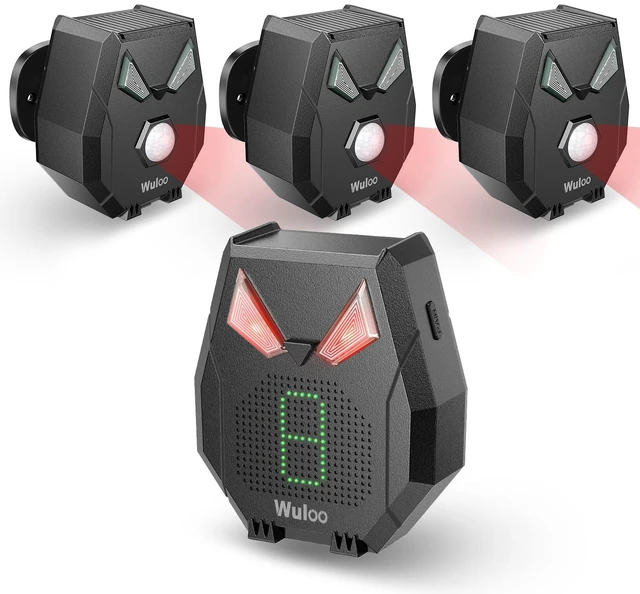 Main image of Solar Driveway Alarm Wireless Outside Weatherproof 1/2 Mile Long Range, Outdoor Motion Sensor Detector Alarm Driveway Alert System with Rechargeable Battery/Expandable (3 Sensor &1 Receiver Set)