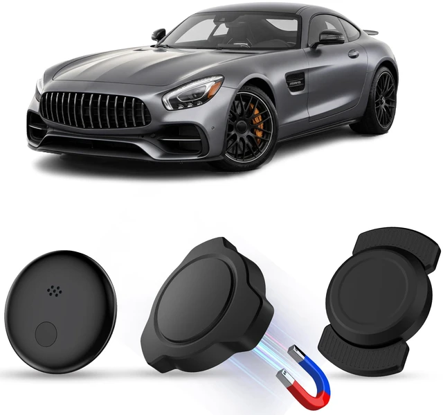 Main image of Magnetic GPS Tracker for Vehicles No Monthly Fee 2 Pack for Android & iOS Car Tracker Device Hidden 2 Pack, Compatible Find My Find Hub, IPX6 Bluetooth Locator, AirTag Alternative Android