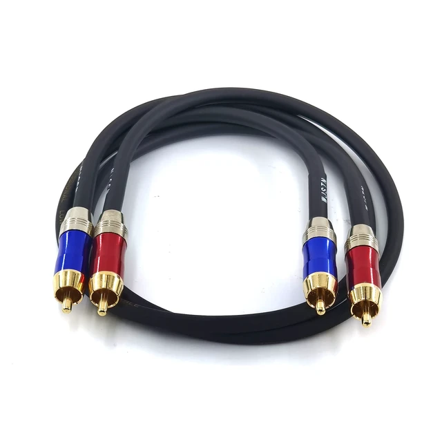 Alt view image 2 of 4 - 020 RCA to RCA Audio Cable, 1RCA Male to 1RCA Male Stereo Audio Cable Converter, Digital Stereo Audio Cable for subwoofer, Home Theater, high-Fidelity Audio-Double Shielding-2 Pack (3FT)