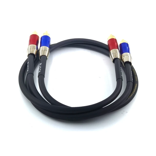 Alt view image 3 of 4 - 020 RCA to RCA Audio Cable, 1RCA Male to 1RCA Male Stereo Audio Cable Converter, Digital Stereo Audio Cable for subwoofer, Home Theater, high-Fidelity Audio-Double Shielding-2 Pack (3FT)