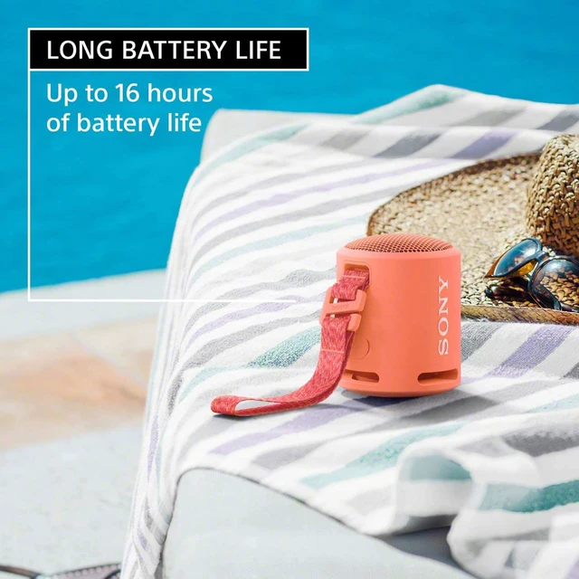 Alt view image 3 of 7 - SRS-XB13 EXTRA BASS Wireless Bluetooth Portable Lightweight Compact Travel Speaker, IP67 Waterproof & Durable for Outdoor, 16 Hour Battery, USB Type-C, Removable Strap, & Speakerphone, Coral Pink