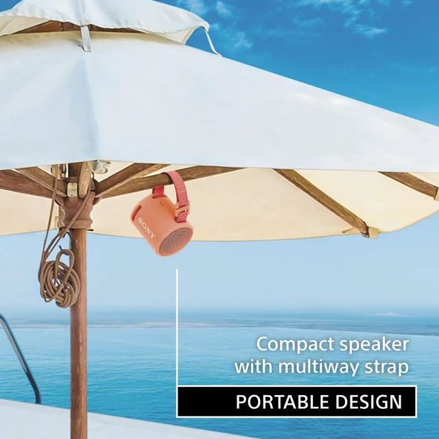 Alt view image 6 of 7 - SRS-XB13 EXTRA BASS Wireless Bluetooth Portable Lightweight Compact Travel Speaker, IP67 Waterproof & Durable for Outdoor, 16 Hour Battery, USB Type-C, Removable Strap, & Speakerphone, Coral Pink