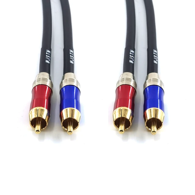 Alt view image 4 of 4 - 020 RCA to RCA Audio Cable, 1RCA Male to 1RCA Male Stereo Audio Cable Converter, Digital Stereo Audio Cable for subwoofer, Home Theater, high-Fidelity Audio-Double Shielding-2 Pack (3FT)