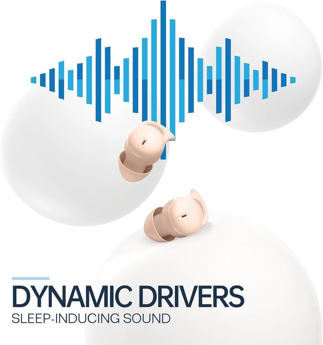 Alt view image 6 of 7 - Invisible Sleep Headphones, Mini Sleep Earbuds for Side Sleepers (Beige) Small Comfortable Fit Noise Blocking Sleep Ear Buds,Bluetooth 5.3 Wireless Earbuds, in-Ear Ear Buds for Sleeping, Working