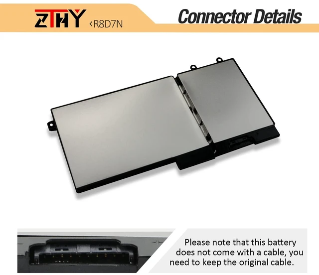 Alt view image 4 of 7 - 51Wh R8D7N 1V1XF Laptop Battery Replacement for Dell Precision 3540 3550 Inspiron 7590 7591 7791 2-in-1 Latitude 5400 5410 5500 5510 Series P80F P80F001 P84F H82T6 0C5GV2 0W8GMW 4GVMP 11.4V 3-Cell