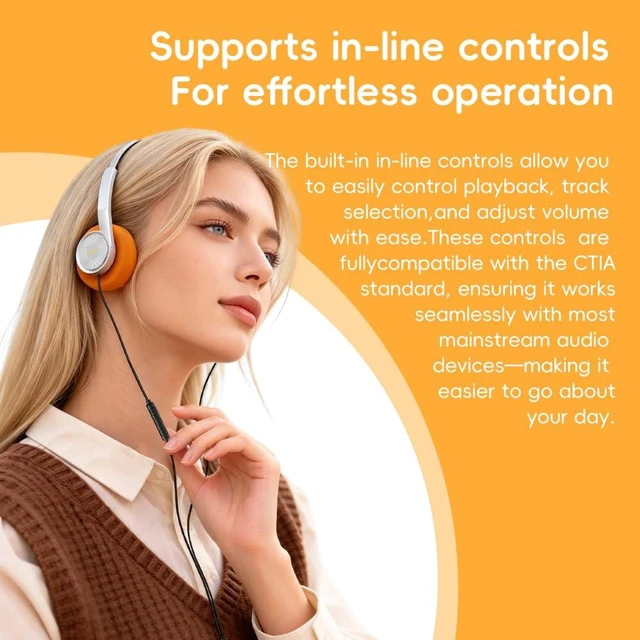Alt view image 3 of 7 - FiiO Wind PRO Lightweight On-Ear Headphones, 77g, 40mm Dynamic Driver, Semi-Open Hi-Fi Sound, Retro Design, 3.5mm Wired Headphones with in-Line Controls (Silver)