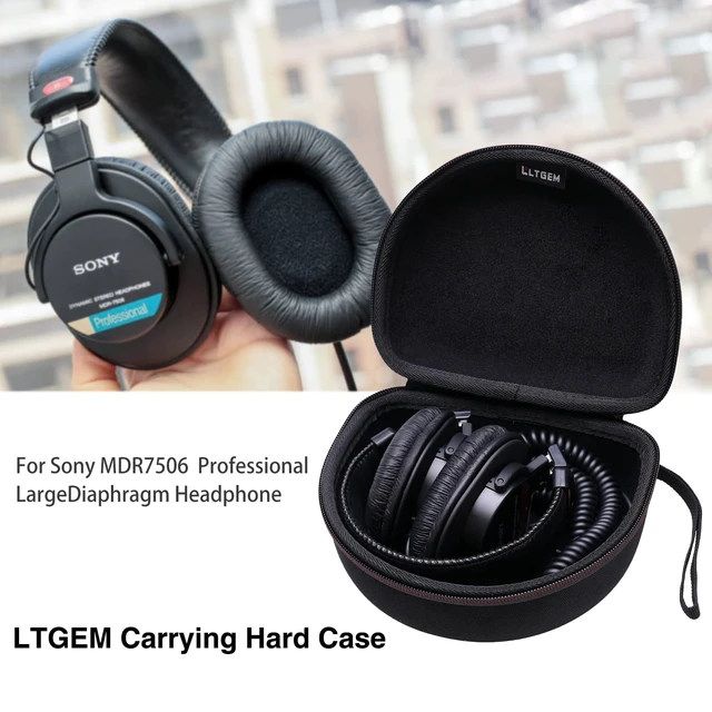 Alt view image 7 of 7 - Case for Sony MDR7506 Professional Large Diaphragm Headphone Black Hard Carrying Travel Case for Sony MDR7506 Professional Large Diaphragm Headphone