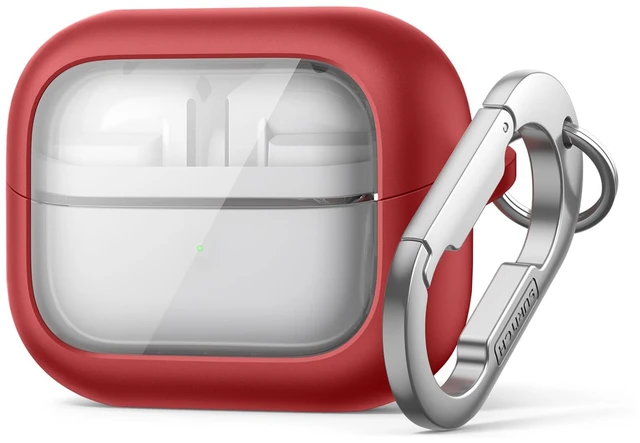 Main image of for Samsung Galaxy Buds 3 Pro (2024) / Buds 3 (2024) / Buds3 FE (2025) Case, Magnetic Bumper Cases, Rugged Shockproof Protective Covers with Carabiner & Cleaning Kit & Removal Tool, Red