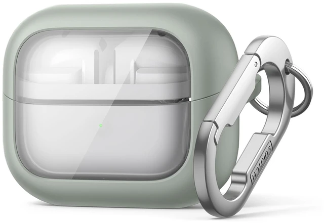 Main image of for Samsung Galaxy Buds 3 Pro (2024) / Buds 3 (2024) / Buds3 FE (2025) Case, Magnetic Bumper Cases, Rugged Shockproof Protective Covers with Carabiner & Cleaning Kit & Removal Tool, Green