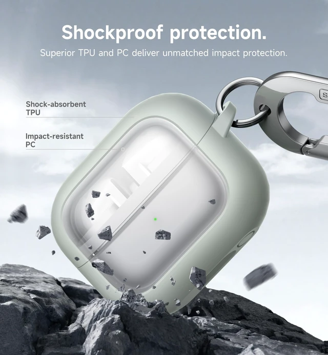 Alt view image 6 of 6 - for Samsung Galaxy Buds 3 Pro (2024) / Buds 3 (2024) / Buds3 FE (2025) Case, Magnetic Bumper Cases, Rugged Shockproof Protective Covers with Carabiner & Cleaning Kit & Removal Tool, Green