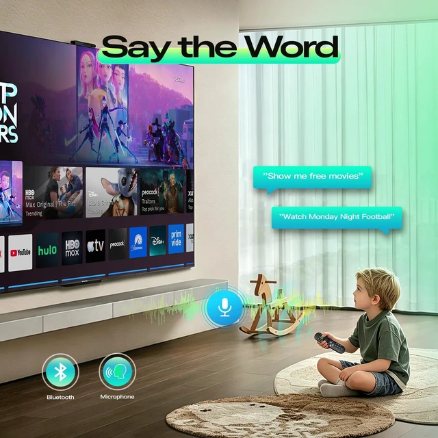 Alt view image 3 of 7 - Voice Replacement for Xumo TV Remote - CP-RC1NA-23 Compatible with Pioneer / Element / Hisense Smart TVs, Voice Search, 4 Shortcut Buttons