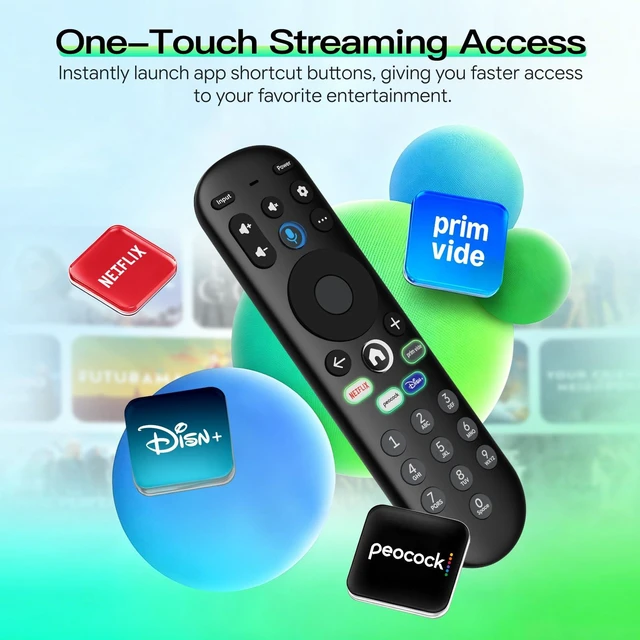 Alt view image 5 of 7 - Voice Replacement for Xumo TV Remote - CP-RC1NA-23 Compatible with Pioneer / Element / Hisense Smart TVs, Voice Search, 4 Shortcut Buttons