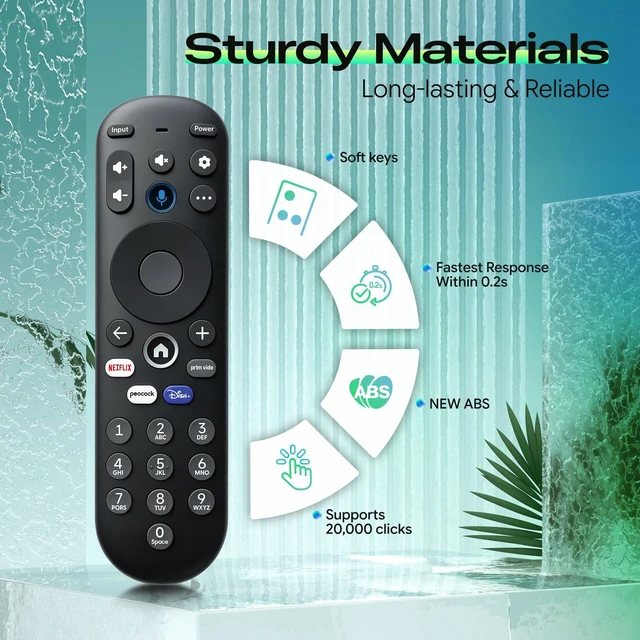 Alt view image 4 of 7 - Voice Replacement for Xumo TV Remote - CP-RC1NA-23 Compatible with Pioneer / Element / Hisense Smart TVs, Voice Search, 4 Shortcut Buttons