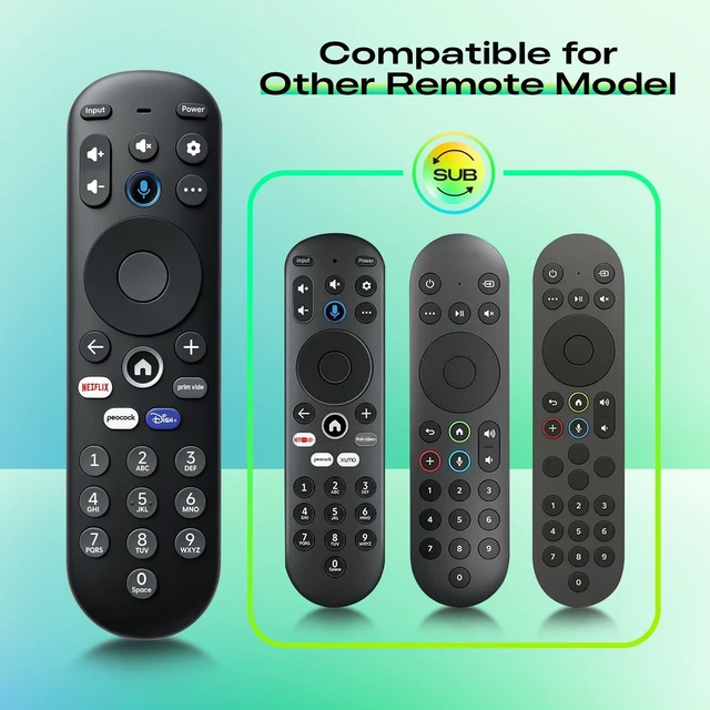 Alt view image 7 of 7 - Voice Replacement for Xumo TV Remote - CP-RC1NA-23 Compatible with Pioneer / Element / Hisense Smart TVs, Voice Search, 4 Shortcut Buttons