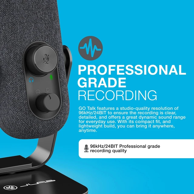 Alt view image 2 of 5 - Go Talk, USB-C Microphone, Cardioid Omnidirectional, Plug and Play, Black