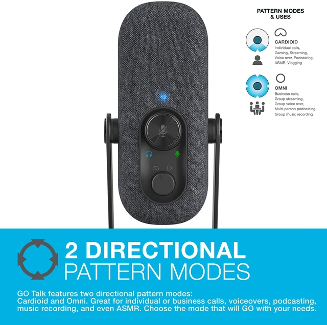 Alt view image 3 of 5 - Go Talk, USB-C Microphone, Cardioid Omnidirectional, Plug and Play, Black