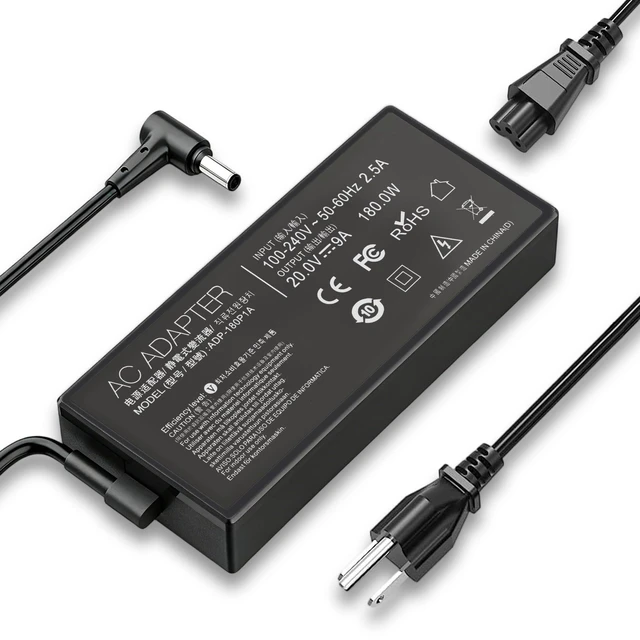 Main image of 180W 20V 9A Gaming Laptop Charger ADP-180TB-H A20-180P1A Compatible with ASUS ROG Zephyrus G14 G15 M16 GU603 TUF Gaming A15 A17 F15 F17 GA401 GA502 FA506 FA706 FX506 FX706 6.0x3.7mm Center Pin