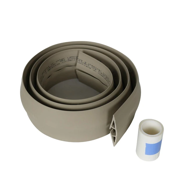 Alt view image 7 of 7 - Legrand Corduct 5 Foot Over Floor Cord Cover Ivory 1 Pack Rubber Cable Protector for Floor, Adhesive Included, Cut to Length, Cable Hider, hold 1 Cord or Cable, Cable Concealer
