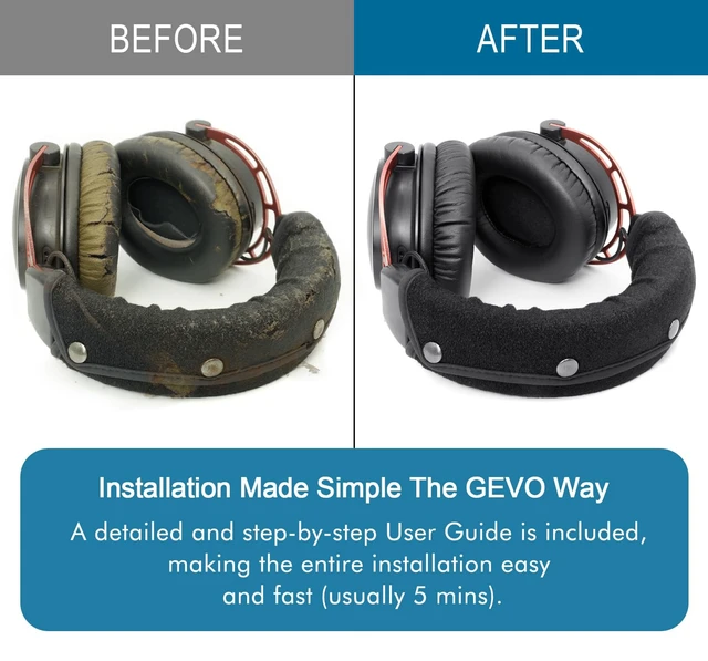 Alt view image 5 of 7 - GVOEARS Premium Replacement Ear Pads for HyperX Cloud 1/2/3/Pro - Black Also for Core/Alpha/Alpha S/Alpha Pro/Flight/Flight S/Stinger, CloudX Stinger Headset & More