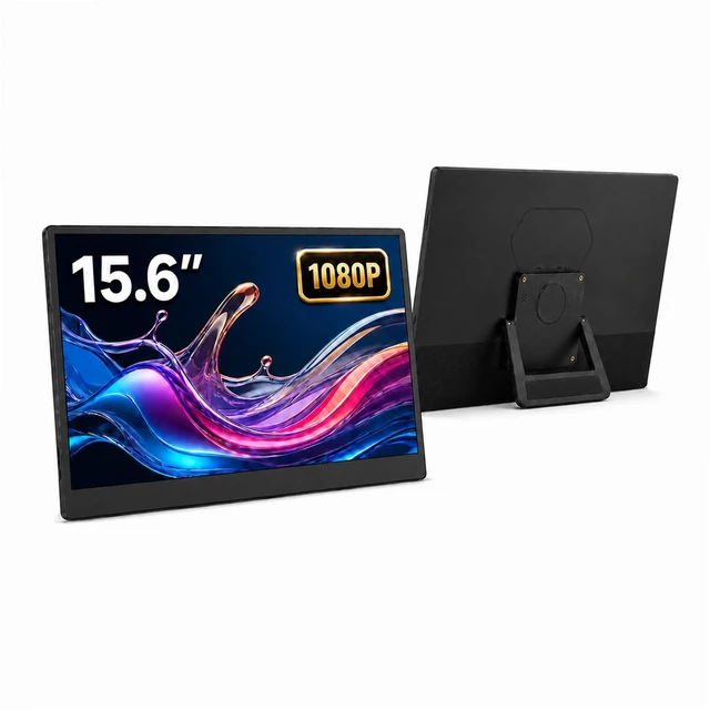 Main image of Portable Monitor 15.6 Inch FHD 1080P, Laptop Screen Extender USB-C with Mini HDMI IPS Travel External Monitor Ultra-Slim 0.63kg for Laptop PC Mac Phone Switch PS5 Xbox