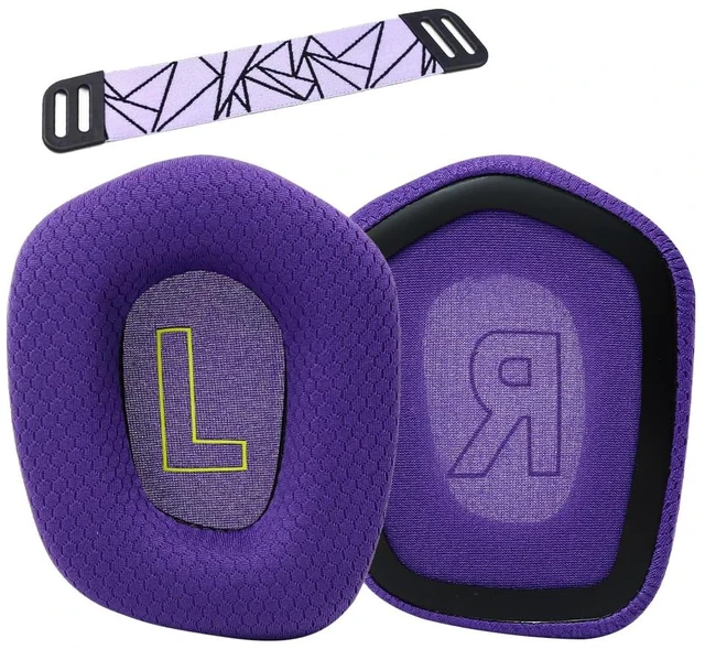 Main image of Replacement Earpads for Logitech G733 G535 G335 Lightspeed Wireless Gaming Headset, Ear Pads Cushions Cover with Comfort Noise Isolation Foam (Purple)